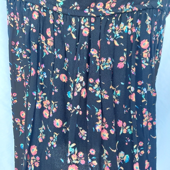 3/$10 NWT Wild Fable Midi Dress, jrs. Large, black floral - Picture 7 of 9